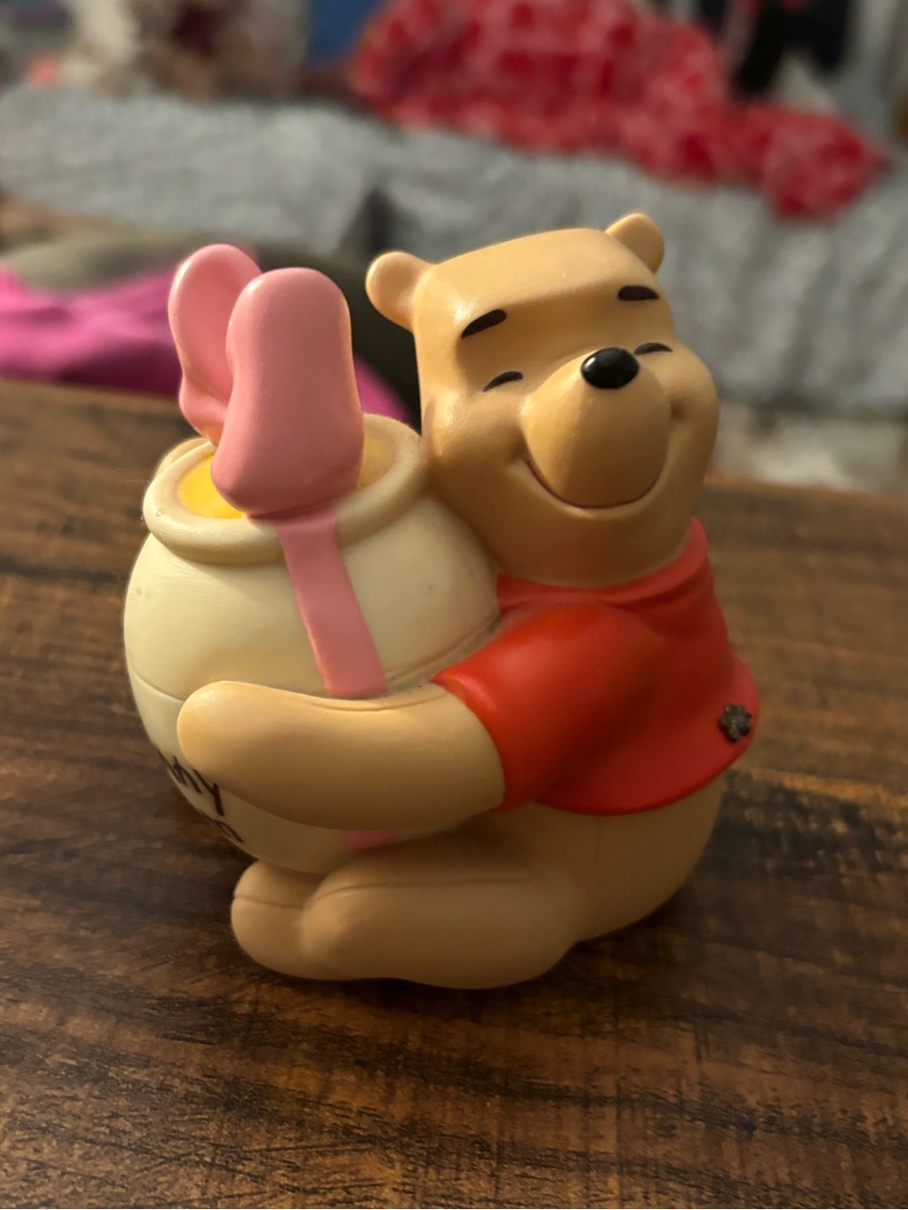 Disney Winnie the Pooh Figurine in Beige, Red & Pink